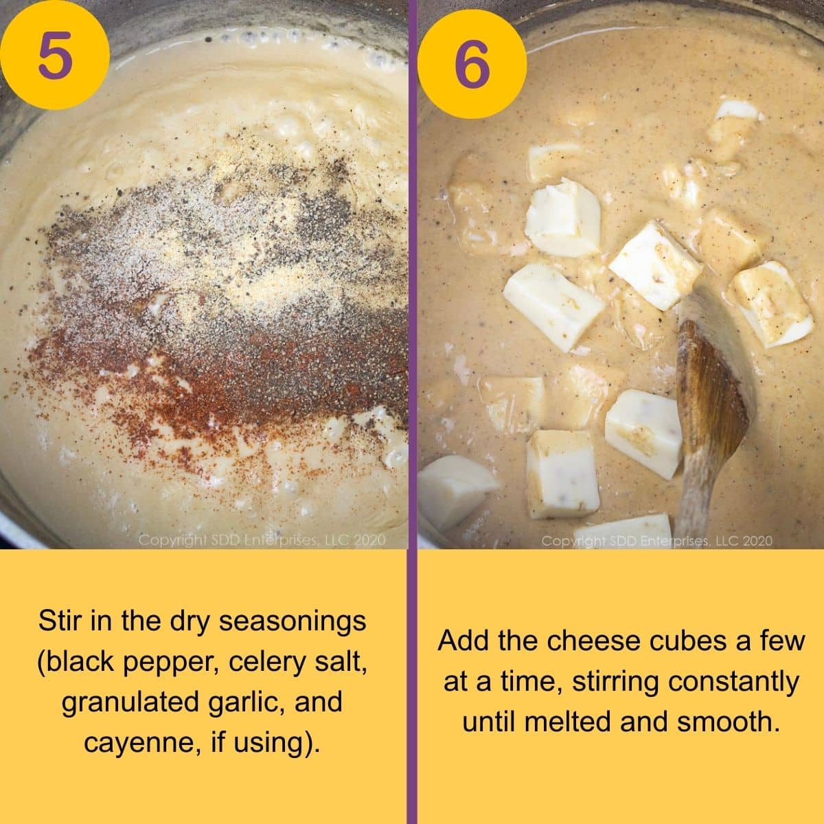 Preparation steps for making Spinach Madeleine.