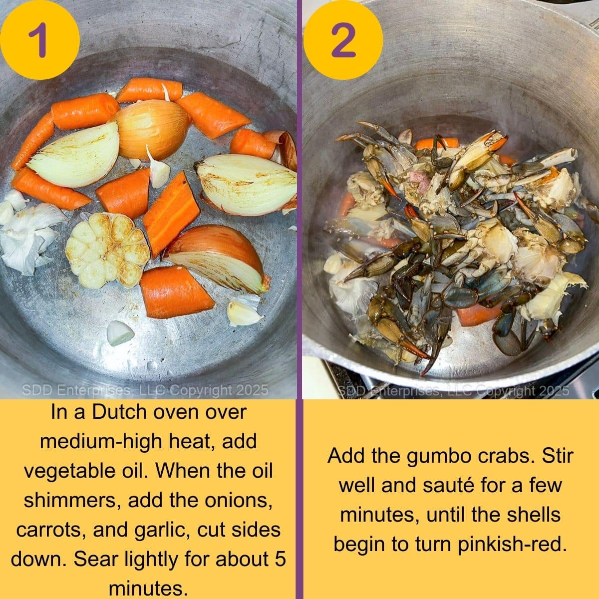 The initial steps to make a stock.