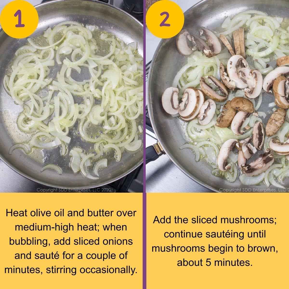 Initial steps to make a cream sauce in a skillet.