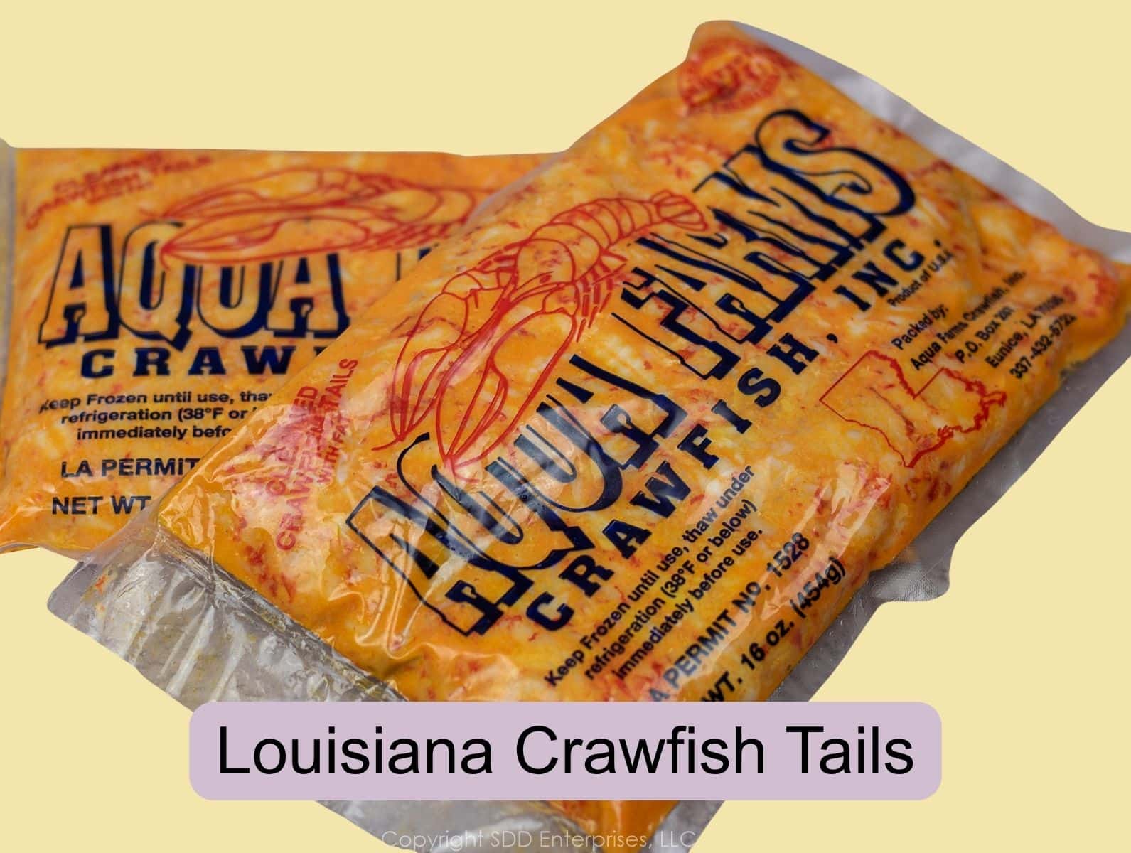 Louisiana crawfish tails for creamy Cajun crawfish mac and cheese.