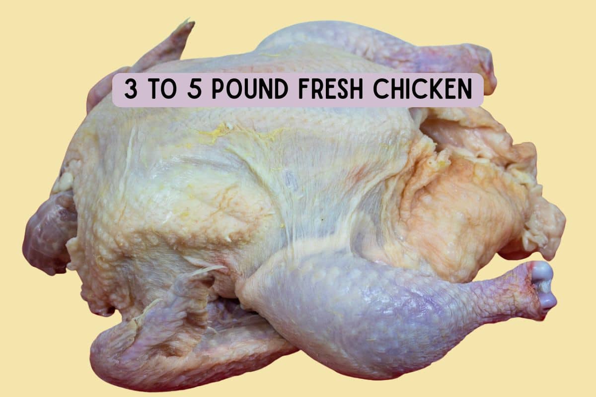 Whole chicken cut into pieces with onions, bell peppers, celery, garlic, parsley, and green onions for Chicken Sauce Piquante.