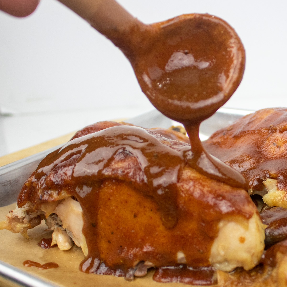 Grilled chicken topped with homemade Cajun BBQ sauce.